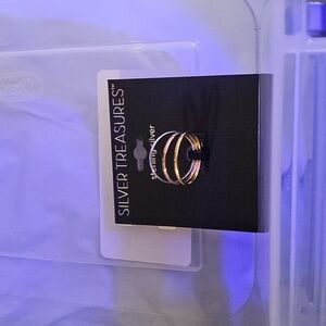 Silver Treasures Womens Sterling Silver Ring Set